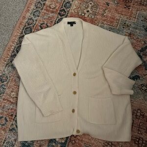 Oversized cotton-cashmere cardigan